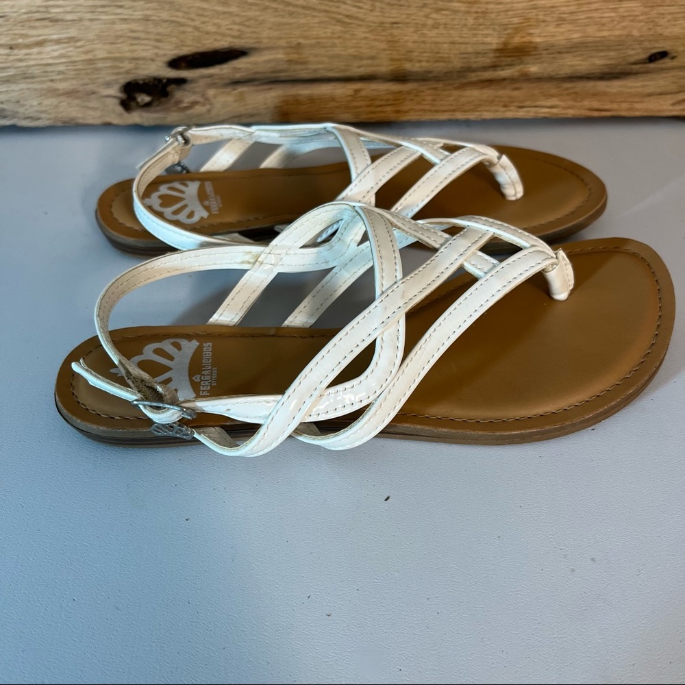 Fergie White Strap Casual Sandals Size 7M